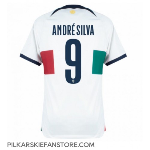 Tanie Strój piłkarski Portugalia Andre Silva #9 Koszulka Wyjazdowej MŚ 2022 Krótkie Rękawy